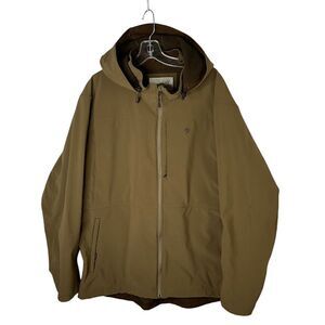 Duck Camp Contact Softshell Pin Oak Hooded Hunting Coat Jacket XX Large 2XL